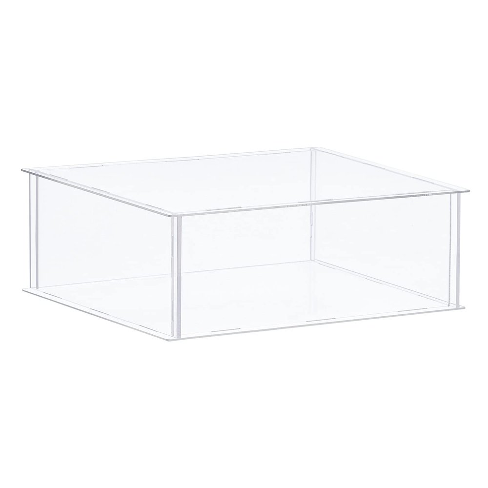 MECCANIXITY Acrylic Display Case Plastic Box Clear Assemble Dustproof Showcase 12.2x12.2x4.1 Inch for Collectibles Items