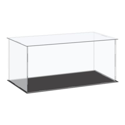MECCANIXITY Acrylic Display Case Plastic Box Cube Storage Box Clear Small Assemble Dustproof Showcase 14.1x6.3x6.1 Inch for Collectibles Items