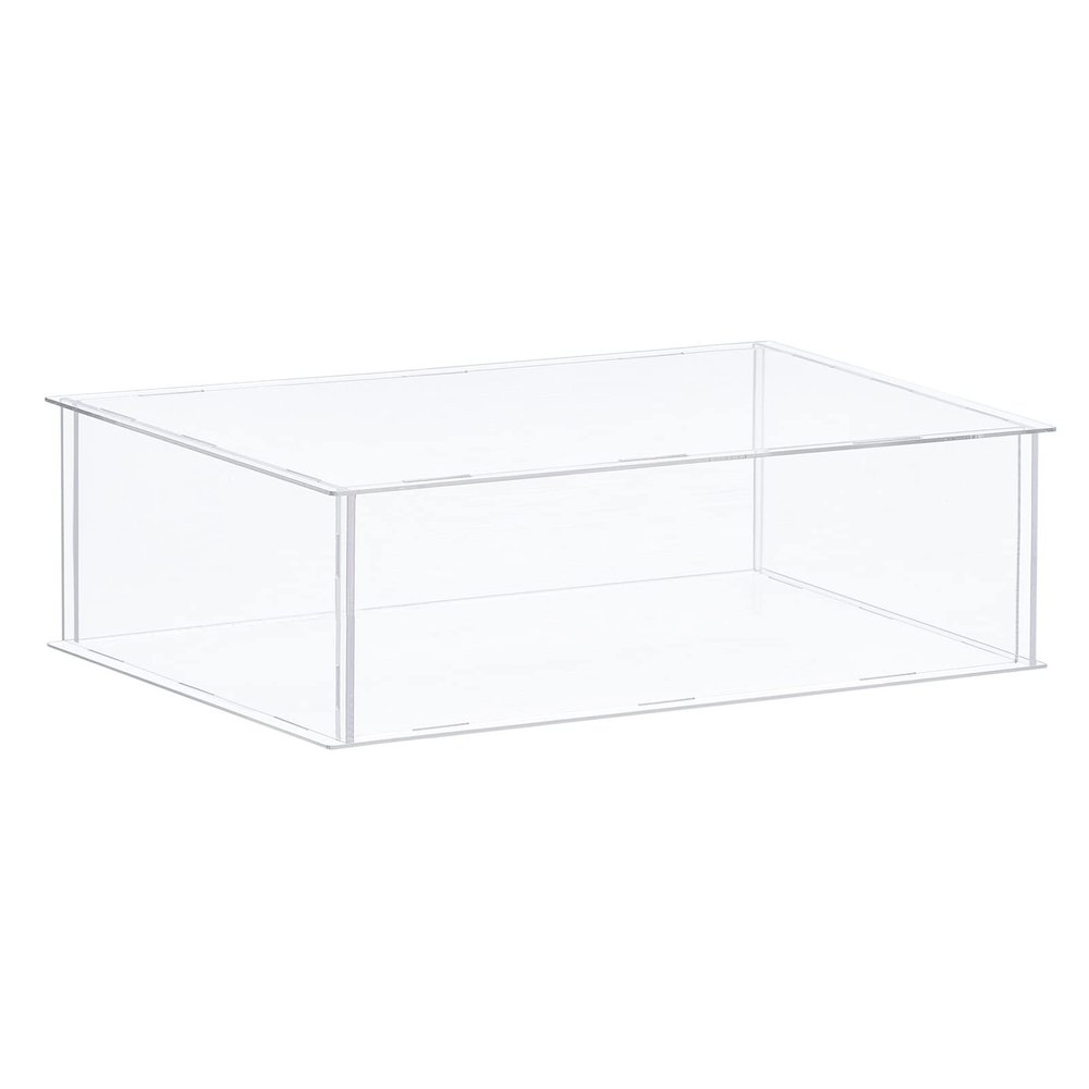 MECCANIXITY Acrylic Display Case Plastic Box Clear Assemble Dustproof Showcase 14x12.2x4.1 Inch for Collectibles Items