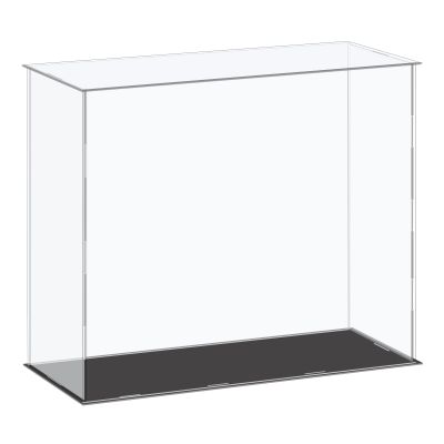 MECCANIXITY Acrylic Display Case Plastic Box Cube Storage Box Clear Small Assemble Dustproof Showcase 16.1x6.3x14 Inch for Collectibles Items