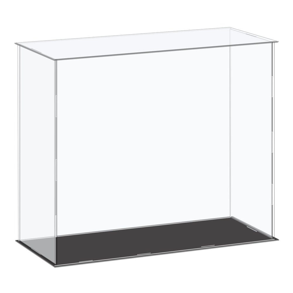 MECCANIXITY Acrylic Display Case Plastic Box Cube Storage Box Clear Small Assemble Dustproof Showcase 16.1x6.3x14 Inch for Collectibles Items