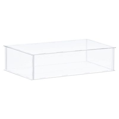 MECCANIXITY Acrylic Display Case Plastic Box Clear Assemble Dustproof Showcase 16x12.2x4.1 Inch for Collectibles Items