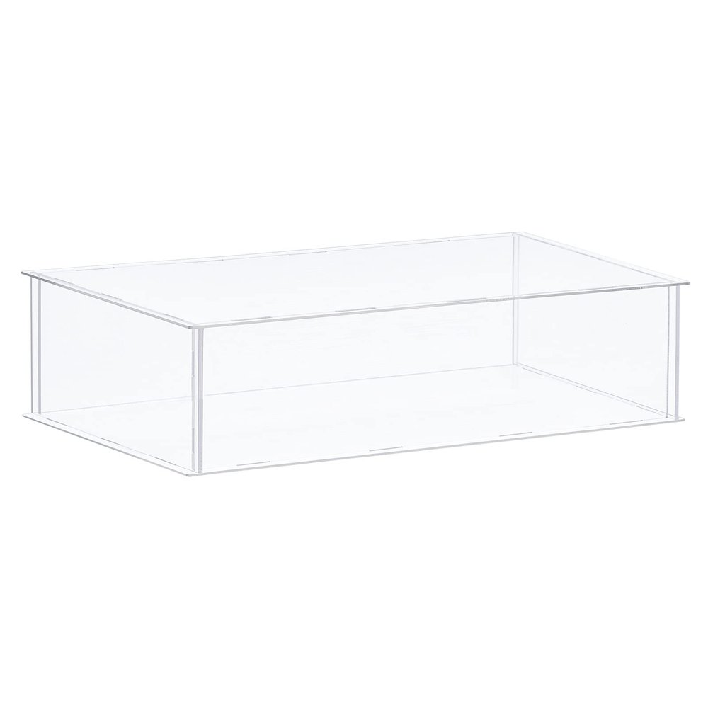 MECCANIXITY Acrylic Display Case Plastic Box Clear Assemble Dustproof Showcase 16x12.2x4.1 Inch for Collectibles Items