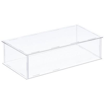 MECCANIXITY Acrylic Display Case Plastic Box Clear Assemble Dustproof Showcase 16x8.3x4.1 Inch for Collectibles Items