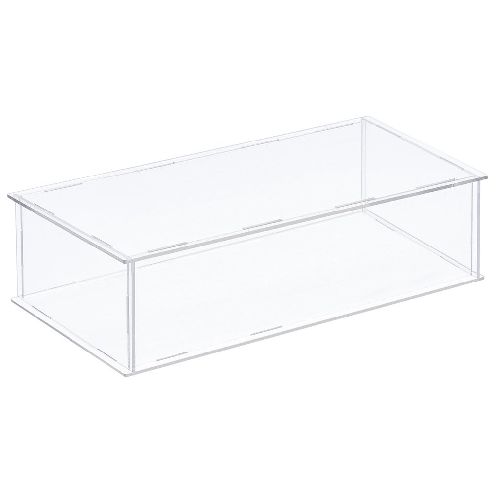 MECCANIXITY Acrylic Display Case Plastic Box Clear Assemble Dustproof Showcase 16x8.3x4.1 Inch for Collectibles Items