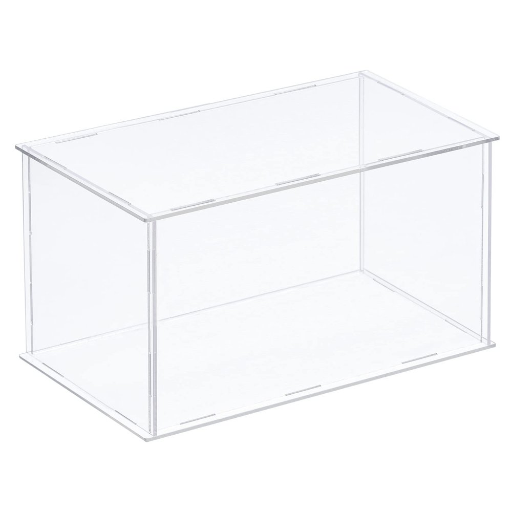MECCANIXITY Acrylic Display Case Plastic Box Clear Assemble Dustproof Showcase 14x8.3x8 Inch for Collectibles Items