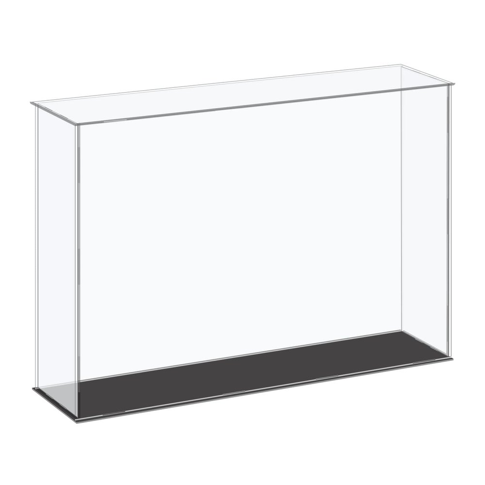 MECCANIXITY Acrylic Display Case Plastic Box Cube Storage Box Clear Small Assemble Dustproof Showcase 16.1x4.3x12 Inch for Collectibles Items