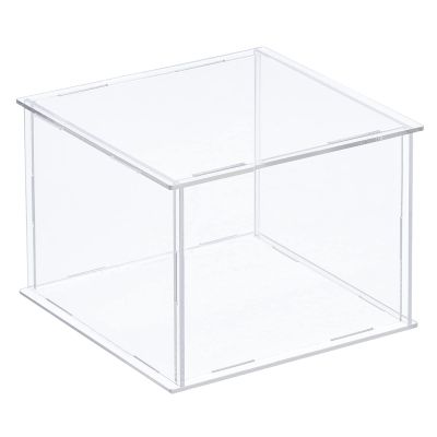 MECCANIXITY Acrylic Display Case Plastic Box Clear Assemble Dustproof Showcase 8.3x8.3x6.1 Inch for Collectibles Items