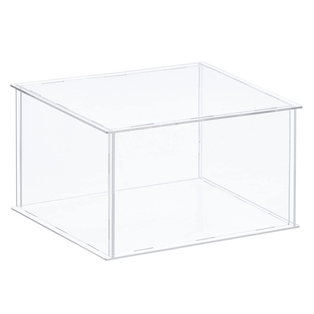 MECCANIXITY Acrylic Display Case Plastic Box Clear Assemble Dustproof Showcase 12.2x12.2x8 Inch for Collectibles Items