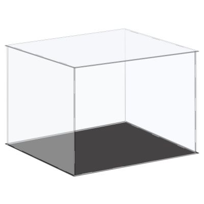 MECCANIXITY Acrylic Display Case Plastic Box Cube Storage Box Clear Small Assemble Dustproof Showcase 16.1x14.1x12 Inch for Collectibles Items
