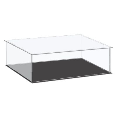 MECCANIXITY Acrylic Display Case Plastic Box Cube Storage Box Clear Small Assemble Dustproof Showcase 14.1x8.2x4.1 Inch for Collectibles Items