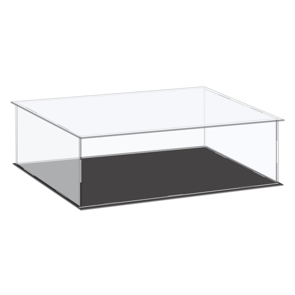 MECCANIXITY Acrylic Display Case Plastic Box Cube Storage Box Clear Small Assemble Dustproof Showcase 14.1x8.2x4.1 Inch for Collectibles Items