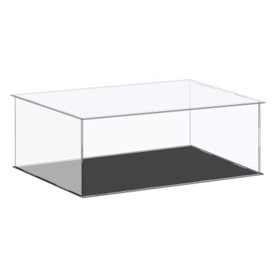 MECCANIXITY Acrylic Display Case Plastic Box Cube Storage Box Clear Small Assemble Dustproof Showcase 16.1x10.2x6.1 Inch for Collectibles Items