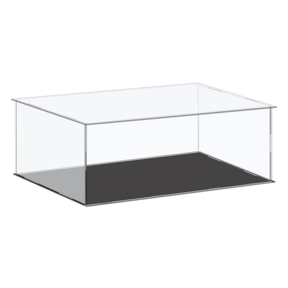 MECCANIXITY Acrylic Display Case Plastic Box Cube Storage Box Clear Small Assemble Dustproof Showcase 16.1x10.2x6.1 Inch for Collectibles Items