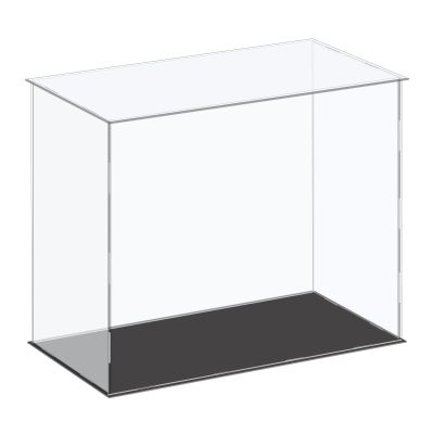 MECCANIXITY Acrylic Display Case Plastic Box Cube Storage Box Clear Small Assemble Dustproof Showcase 16.1x8.3x12 Inch for Collectibles Items