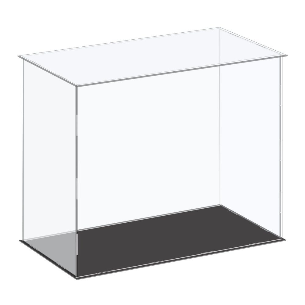 MECCANIXITY Acrylic Display Case Plastic Box Cube Storage Box Clear Small Assemble Dustproof Showcase 16.1x8.3x12 Inch for Collectibles Items
