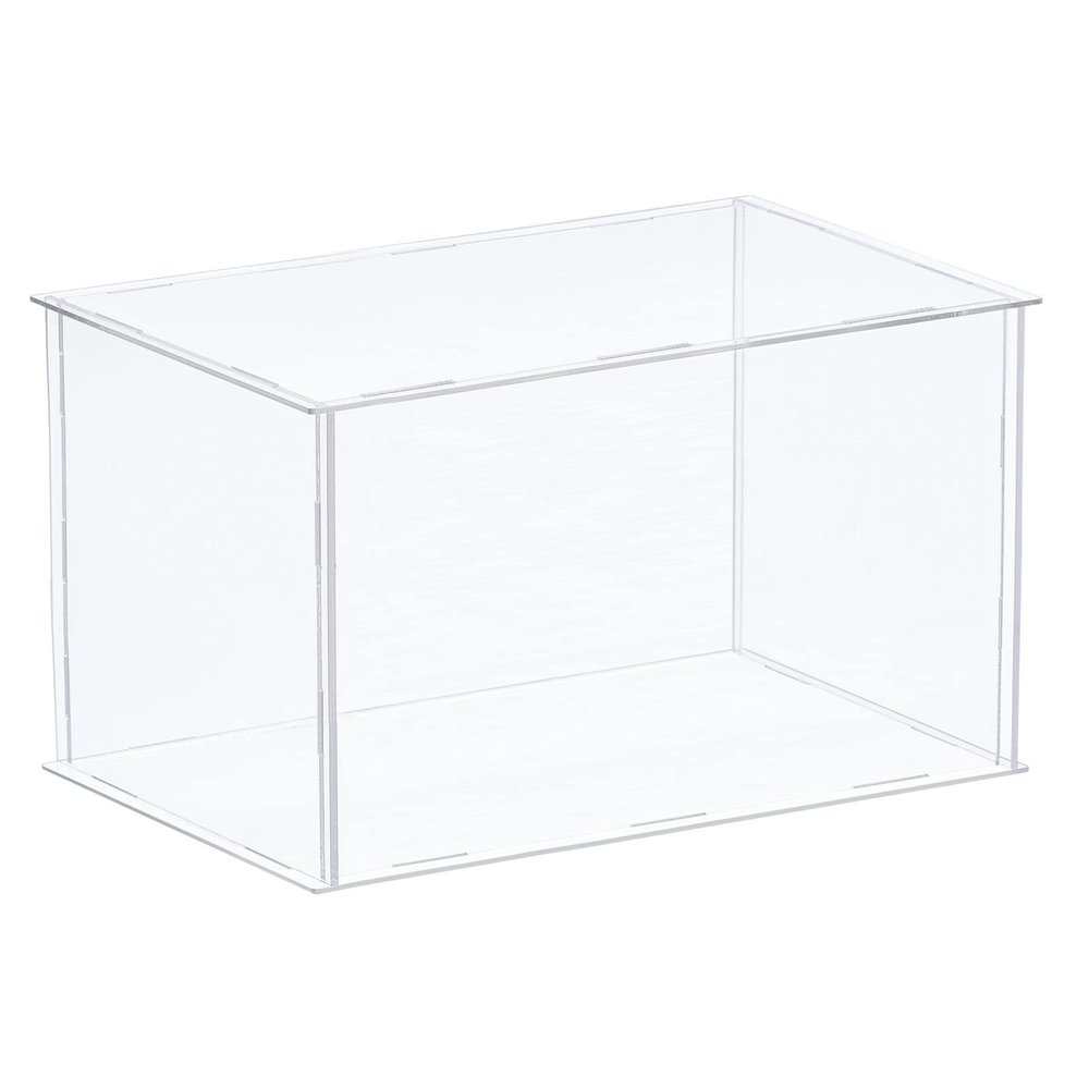 MECCANIXITY Acrylic Display Case Plastic Box Clear Assemble Dustproof Showcase 14x8x10.2 Inch for Collectibles Items