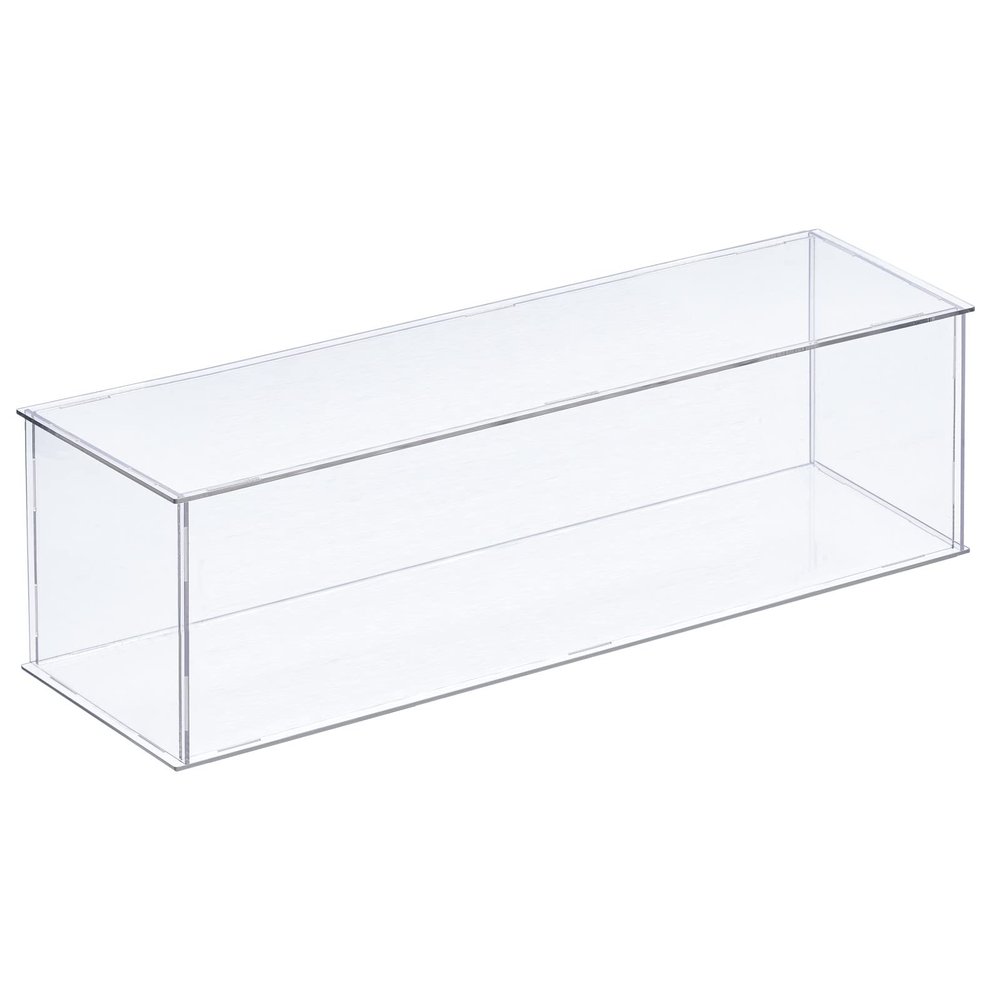 MECCANIXITY Acrylic Display Case Plastic Box Clear Assemble Dustproof Showcase 14x4.3x4.1 Inch for Collectibles Items