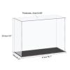 MECCANIXITY Acrylic Display Case Plastic Box Cube Storage Box Clear Small Assemble Dustproof Showcase 16.1x6.3x12 Inch for Collectibles Items view 2