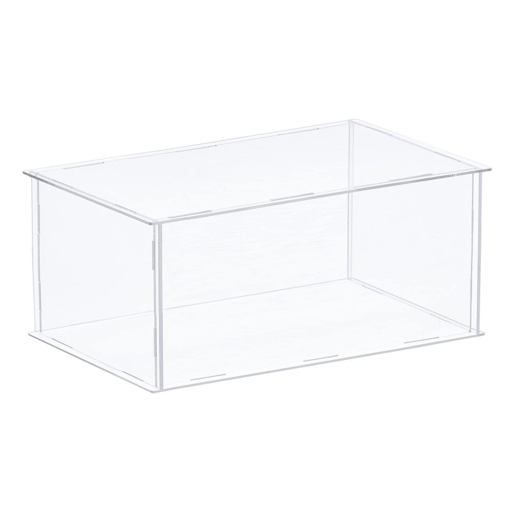 MECCANIXITY Acrylic Display Case Plastic Box Clear Assemble Dustproof Showcase 14x10.2x6.1 Inch for Collectibles Items