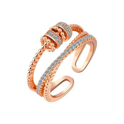CSIYANJRY99 Jansio Threanic Triple-Spin Ring,to My Daughter Vikanda Thermogenic Spinner Ring Feelief Zirconica Triple Fidget Rings