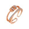 CSIYANJRY99 Jansio Threanic Triple-Spin Ring,to My Daughter Vikanda Thermogenic Spinner Ring Feelief Zirconica Triple Fidget Rings view 1