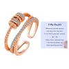 CSIYANJRY99 Jansio Threanic Triple-Spin Ring,to My Daughter Vikanda Thermogenic Spinner Ring Feelief Zirconica Triple Fidget Rings view 2