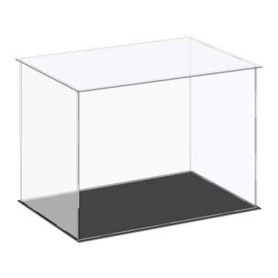 MECCANIXITY Acrylic Display Case Plastic Box Cube Storage Box Clear Small Assemble Dustproof Showcase 14.1x8.2x10 Inch for Collectibles Items