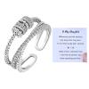 CSIYANJRY99 Jansio Threanic Triple-Spin Ring,to My Daughter Vikanda Thermogenic Moissanite Spinner Ring Feelief Zirconica Triple Fidget Rings Anti Anxiety Rotatable Ring Jewelry for Women (Silver) view 2