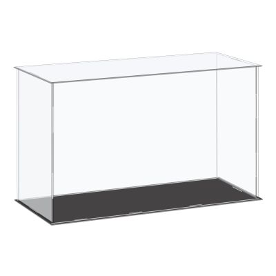MECCANIXITY Acrylic Display Case Plastic Box Cube Storage Box Clear Small Assemble Dustproof Showcase 16.1x6.3x10 Inch for Collectibles Items