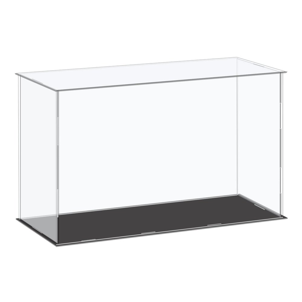 MECCANIXITY Acrylic Display Case Plastic Box Cube Storage Box Clear Small Assemble Dustproof Showcase 16.1x6.3x10 Inch for Collectibles Items
