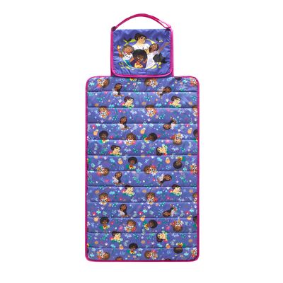 Disney Encanto Portable Travel Slumber Cushioned Play Mat with Built in Pillow, 46"x26", Ages3+