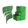 Stronghold 200+ XL Convertible Deck Box | Double-Sleeved Card Storage | Card Game Protector with Accessories Drawer | Nexofyber Surface | Holds up to 200 Cards | Green| Made by Gamegenic (GGS20112ML) view 3