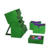 Stronghold 200+ XL Convertible Deck Box | Double-Sleeved Card Storage | Card Game Protector with Accessories Drawer | Nexofyber Surface | Holds up to 200 Cards | Green| Made by Gamegenic (GGS20112ML) view 4