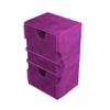 Gamegenic Stronghold 200+ XL Convertible Deck Box | Double-Sleeved | Card Game Protector with Accessories Drawer | Nexofyber Surface | Holds up to 200 Cards | Purple | Made by Gamegenic (GGS20113ML) view 1