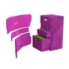 Gamegenic Stronghold 200+ XL Convertible Deck Box | Double-Sleeved | Card Game Protector with Accessories Drawer | Nexofyber Surface | Holds up to 200 Cards | Purple | Made by Gamegenic (GGS20113ML) view 3