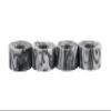 Teak Tuning Apex 61D Urethane Fingerboard Wheels - Cruiser Style, Bowl Shaped, 8.7mm Diameter - ABEC-9 Stealth Bearings - Made in The USA - Grey & White Swirl Colorway view 3