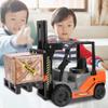 Bnineteenteam 1/12 Scale Children Forklifts Toy Model Inertia Forklifts Gift Toy with Pallets Box view 2