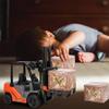 Bnineteenteam 1/12 Scale Children Forklifts Toy Model Inertia Forklifts Gift Toy with Pallets Box view 4