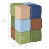 ECR4Kids SoftZone Patchwork Toddler Blocks, Foam Cubes, Earthtone, 12-Piece view 2