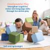 ECR4Kids SoftZone Patchwork Toddler Blocks, Foam Cubes, Earthtone, 12-Piece view 4
