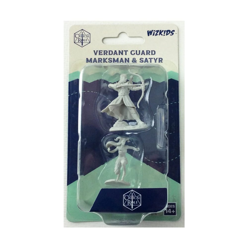 NECA Critical Role Unpainted Miniatures: W2 Verdant Guard Marksman & Satyr