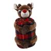 Rudolph The Red-Nosed Reindeer | 13" Holiday Rudolph with 50" x 60" Blanket | Officially Licensed Collectible Plush and Throw Bundle Brown view 1