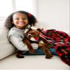 Rudolph The Red-Nosed Reindeer | 13" Holiday Rudolph with 50" x 60" Blanket | Officially Licensed Collectible Plush and Throw Bundle Brown view 4