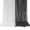 GiftExpress 72 pack Mardi Gras Beads Necklace, Metallic Black and Silver Beaded Necklace, Mardi Gras Throws, Party Beads Costume Necklaces view 1