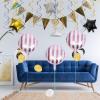 10pcs Stripe Balloon Decorations Birthday Inflated Proposal Balloons for Striped Round Holiday Sweet Helium Party Balloons: Aluminium Supplies Engagement Decor view 2
