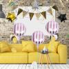 10pcs Stripe Balloon Decorations Birthday Inflated Proposal Balloons for Striped Round Holiday Sweet Helium Party Balloons: Aluminium Supplies Engagement Decor view 3