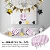 10pcs Stripe Balloon Decorations Birthday Inflated Proposal Balloons for Striped Round Holiday Sweet Helium Party Balloons: Aluminium Supplies Engagement Decor view 4