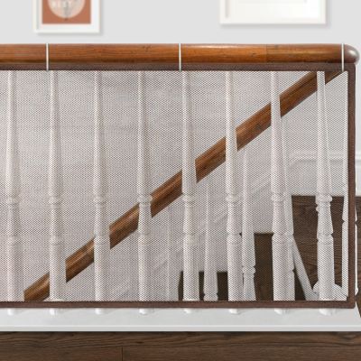 10ft Stair Railing Net Baby Proofing Banister Guard Balcony Safety Netting for Indoor Outdoor, Brown