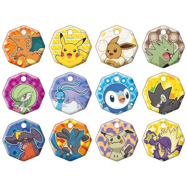 Ensky Pokemon Mini Metal 2 Box Product, Total of 12 Types, Approx. 0.9 x 0.9 x 0.09 inches (23 x 23 x 2 mm), Stainless Steel, Eboxy Resin
